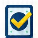 Icon: checkmark and car symbolizing instant vignette activation and readiness to drive